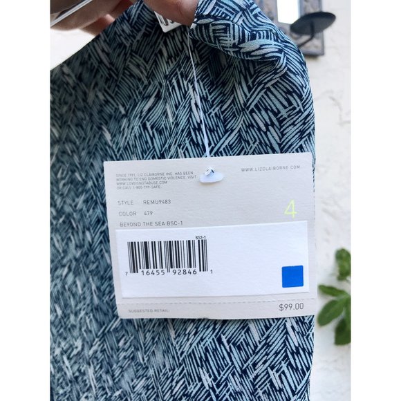 Liz Claiborne Layered Chiffon Skirt in Muted Blue - Picture 4 of 7